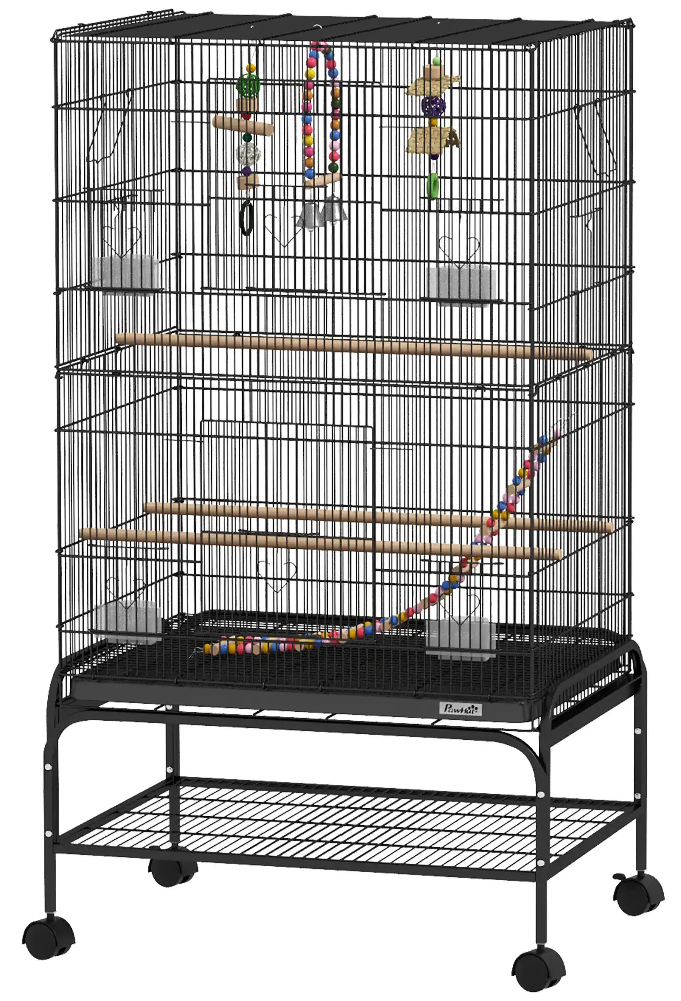 Colivie pentru pasari PawHut D10-090V01BK (Black) - 2