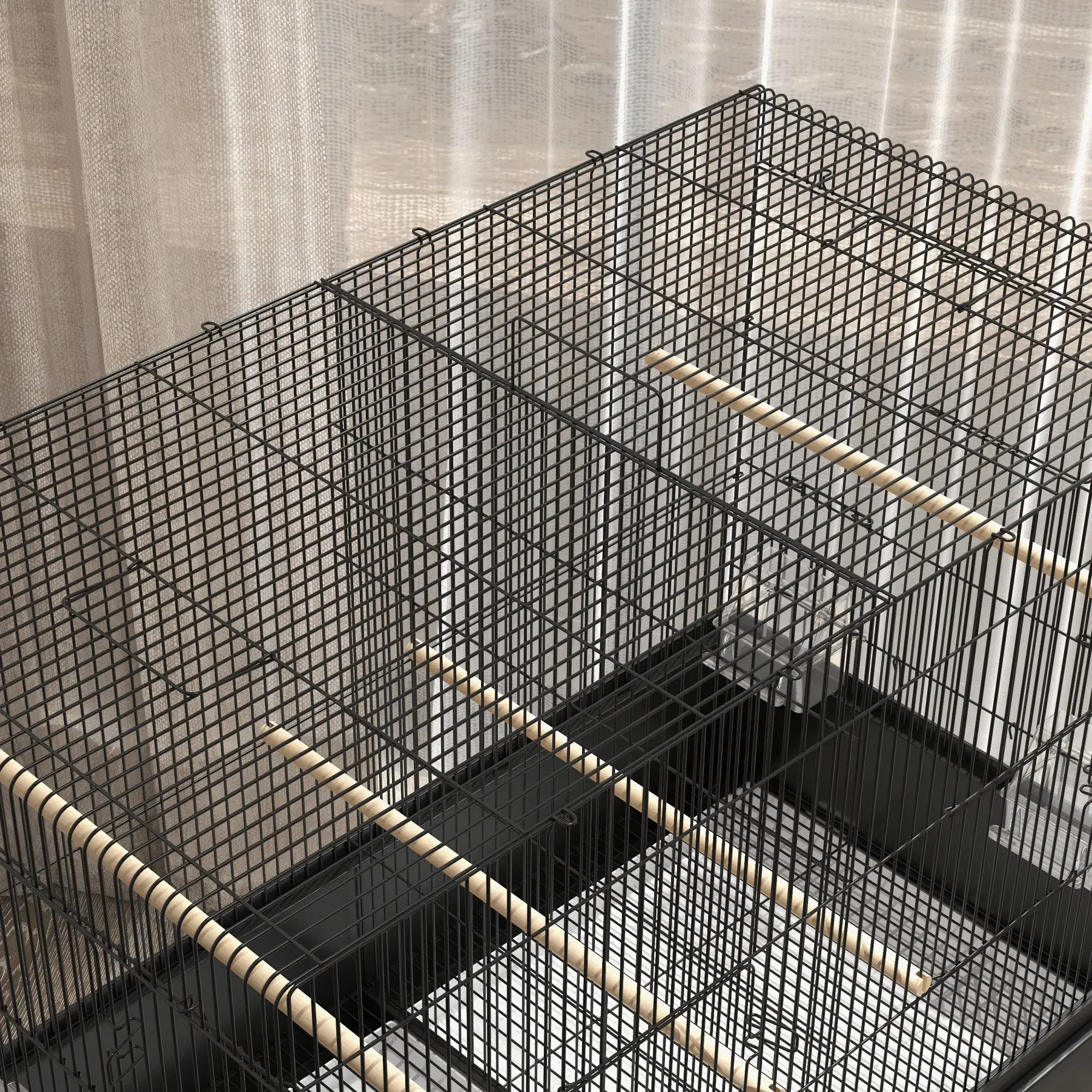 Colivie pentru pasari PawHut D10-100V00BK (Black) - 3