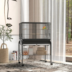 Colivie pentru pasari PawHut D10-100V00BK (Black) Thumb