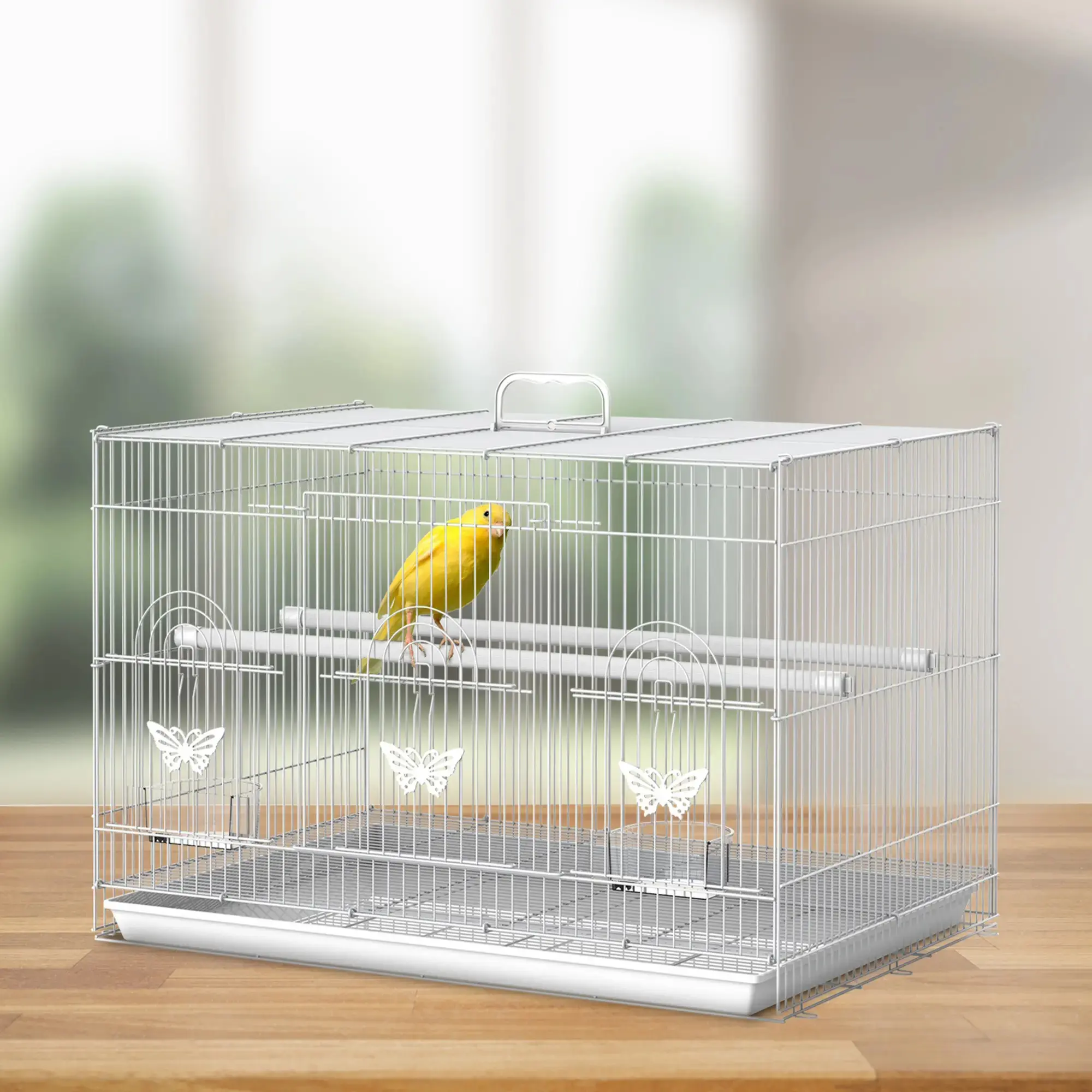 Colivie pentru pasari PawHut D51-025 (White) - 6