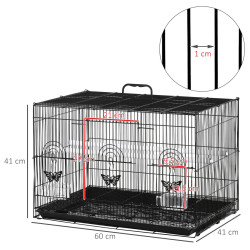 Colivie pentru pasari PawHut D51-025BK (Black) Thumb
