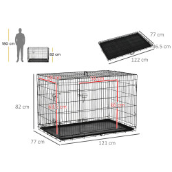 Клетка для собак PawHut D00-025 (Black) Thumb