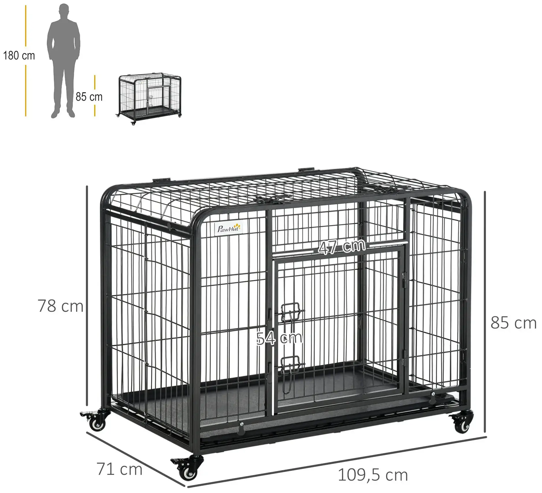 Клетка для собак PawHut D02-052V01 (Black) - 3