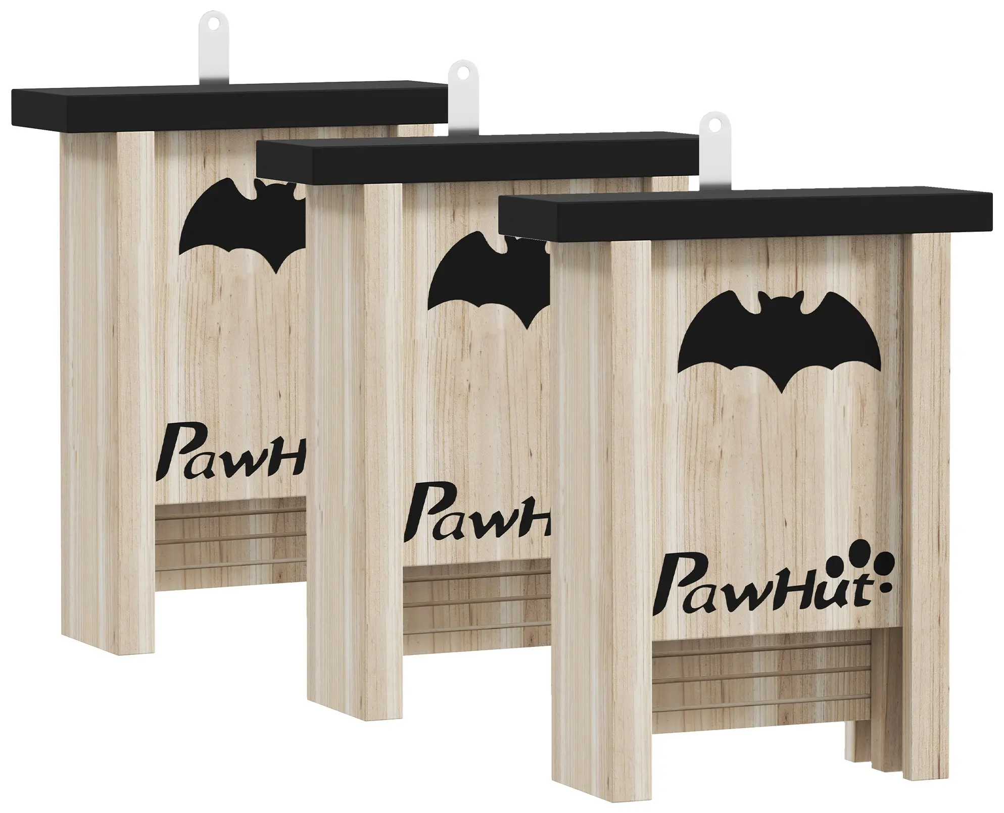 Set casute pentru lilieci PawHut D51-470V00ND (Natural) - 3