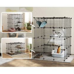 Модульный домик для кошек PawHut D51-453V00BK (Black) Thumb