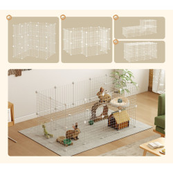 Cusca modulara pentru animale mici PawHut D06-072V00WT (White) Thumb