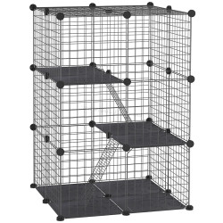 Модульный вольер для мелких животных PawHut D51-216 (Black)
