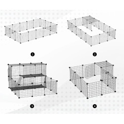 Cusca modulara pentru animale mici PawHut D51-255 (Black) Thumb