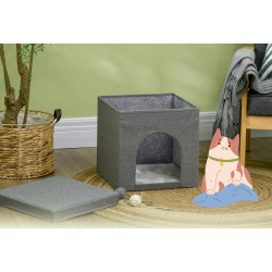 Casuta pliabila pentru pisici PawHut D30-633V00GY (Grey) Thumb