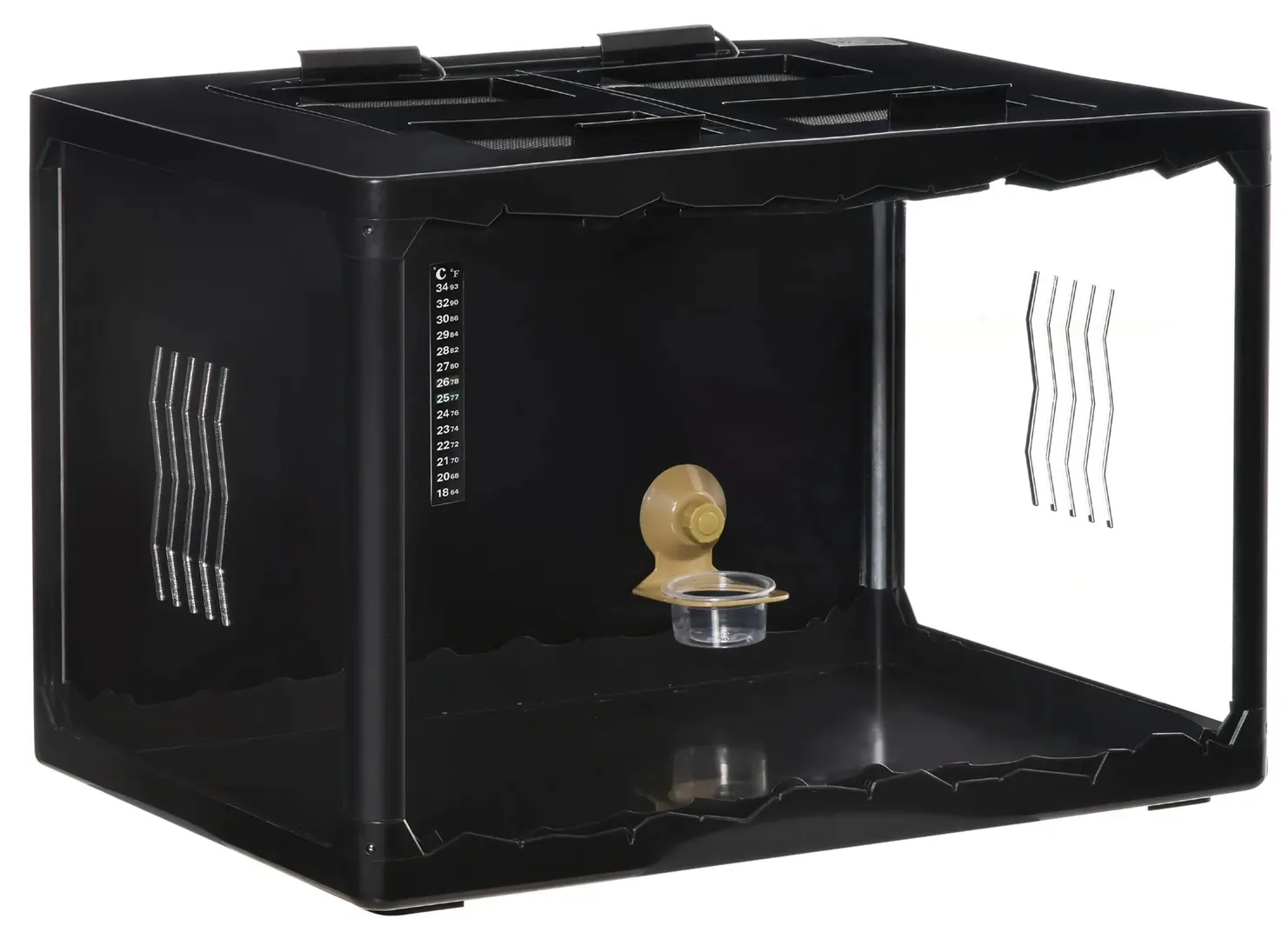 Terariu pentru reptile PawHut D40-017V90 (Black)