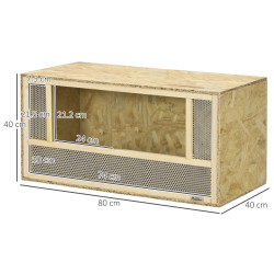 Terariu pentru reptile PawHut D40-027V00ND (Natural) Thumb