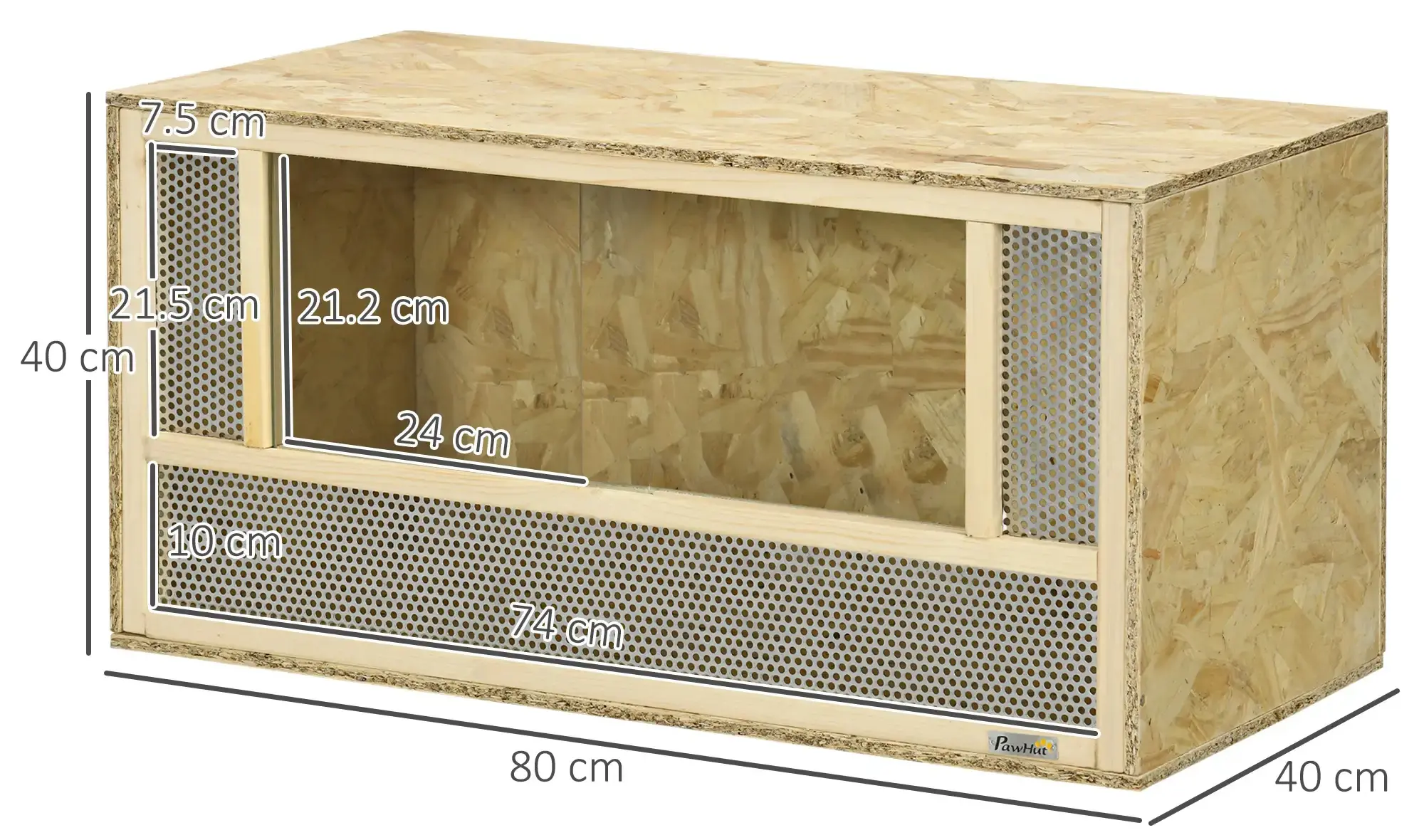 Terariu pentru reptile PawHut D40-027V00ND (Natural) - 4