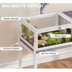 Terariu pentru reptile PawHut D40-054V00GY (Grey/White) Thumb