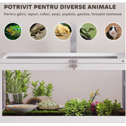 Terariu pentru reptile PawHut D40-054V00GY (Grey/White) Thumb