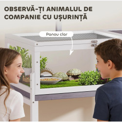 Terariu pentru reptile PawHut D40-054V00GY (Grey/White) Thumb