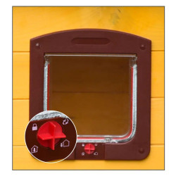 Casuta exterior pentru pisici/animale mici PawHut D30-130 (Yellow) Thumb