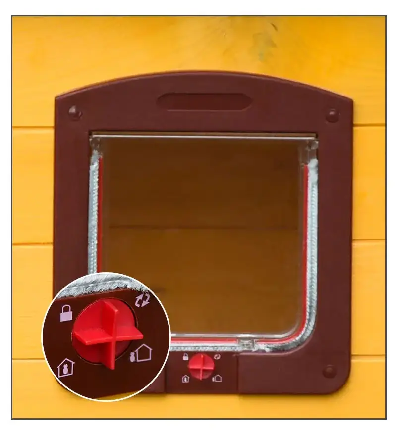 Casuta exterior pentru pisici/animale mici PawHut D30-130 (Yellow) - 5