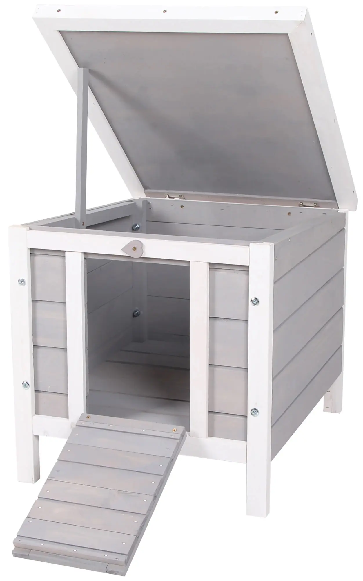 Уличный домик для кошек/мелких животных PawHut D51-127GY (Grey) - 2