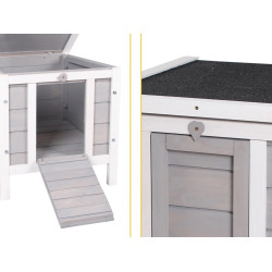 Уличный домик для кошек/мелких животных PawHut D51-127GY (Grey) Thumb