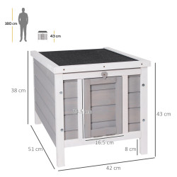 Уличный домик для кошек/мелких животных PawHut D51-127GY (Grey) Thumb