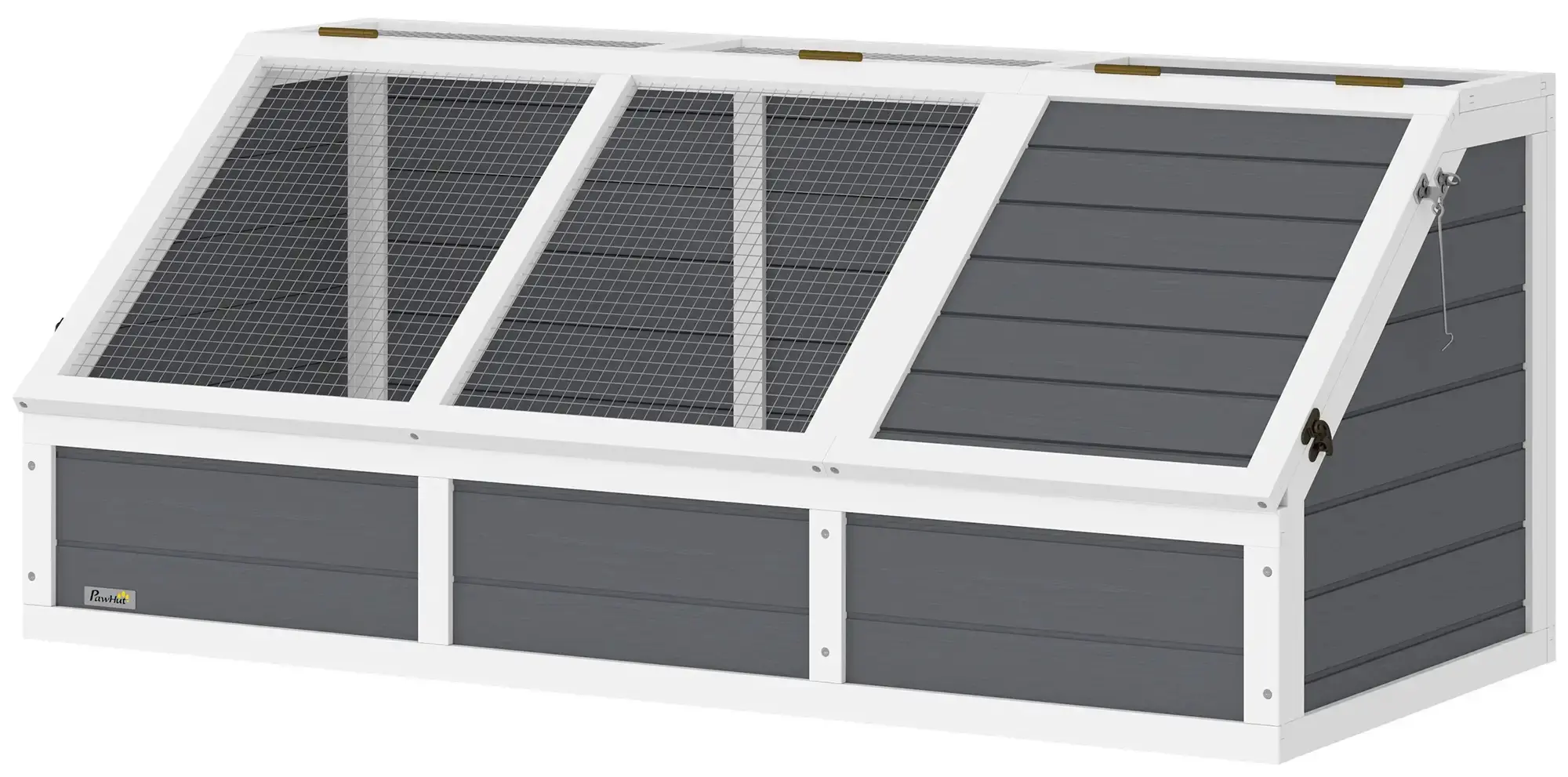 Casuta de exterior pentru animale mici PawHut D40-044V00LG (Grey/White) - 2