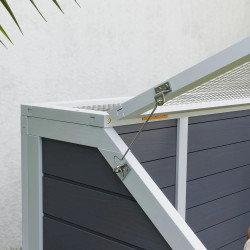 Casuta de exterior pentru animale mici PawHut D40-044V00LG (Grey/White) Thumb