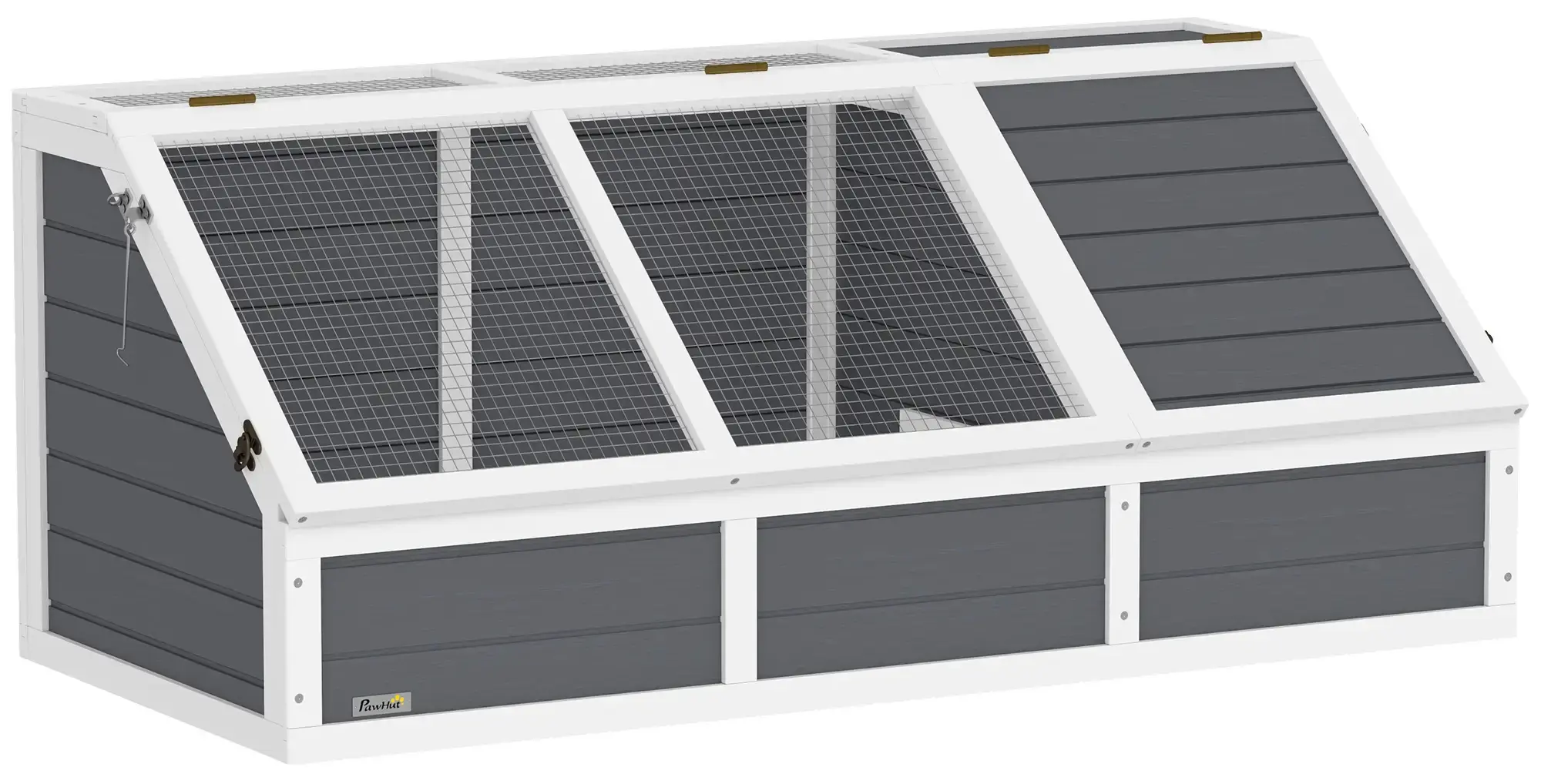 Casuta de exterior pentru animale mici PawHut D40-044V00LG (Grey/White)