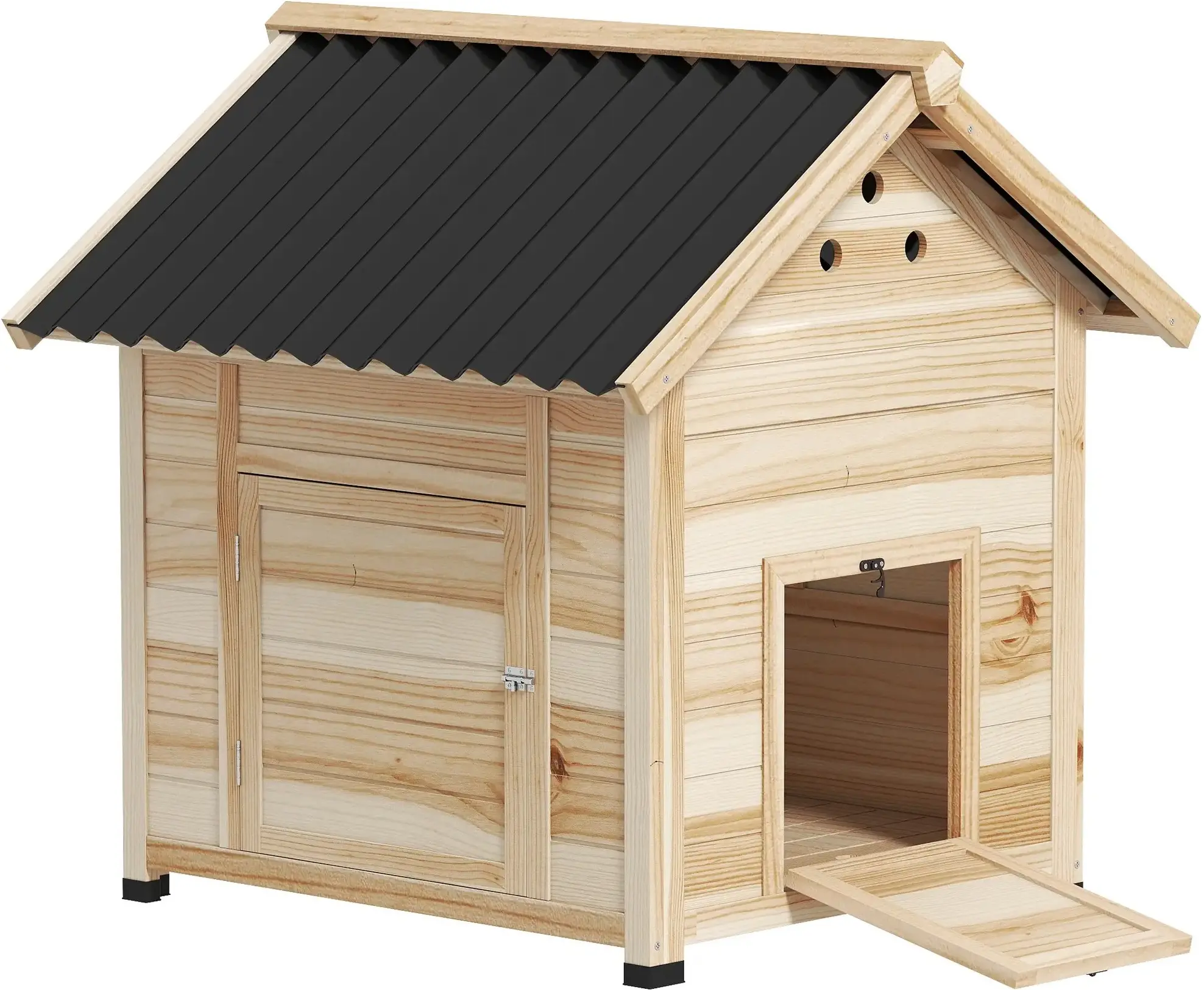 Утиный домик PawHut D51-394V00ND (Natural/Black) - 3