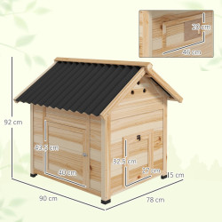 Утиный домик PawHut D51-394V00ND (Natural/Black) Thumb