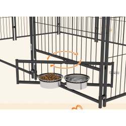 Voliera de exterior pentru caini PawHut D02-057V02CF (Brown/Black) Thumb