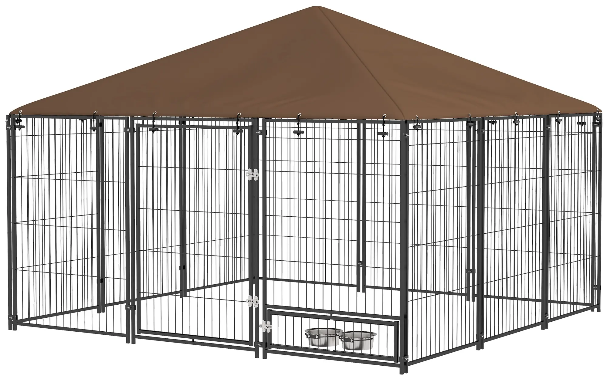 Вольер для собак уличный PawHut D02-057V03CF (Brown/Black) - 2