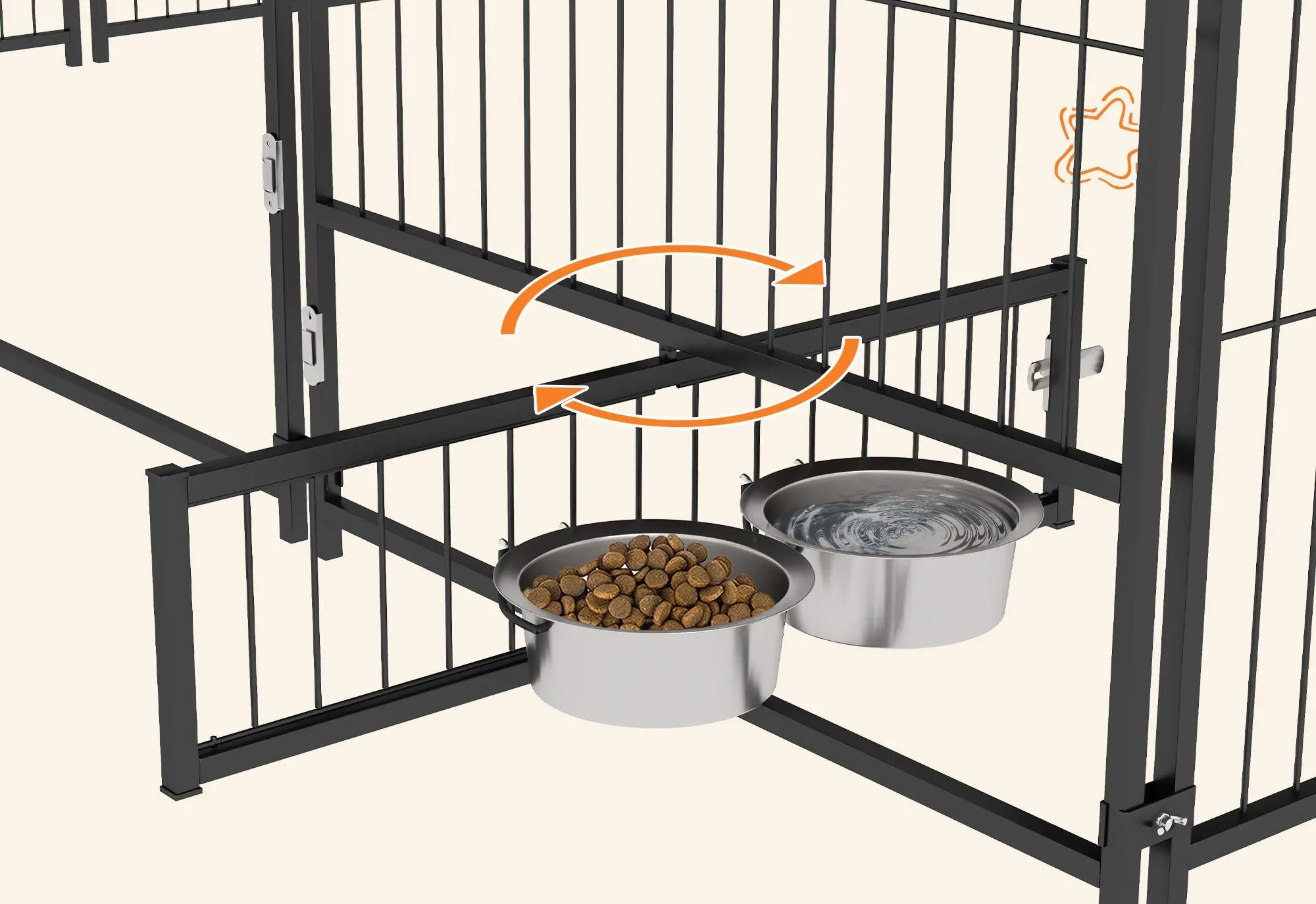 Вольер для собак уличный PawHut D02-057V03CF (Brown/Black) - 4