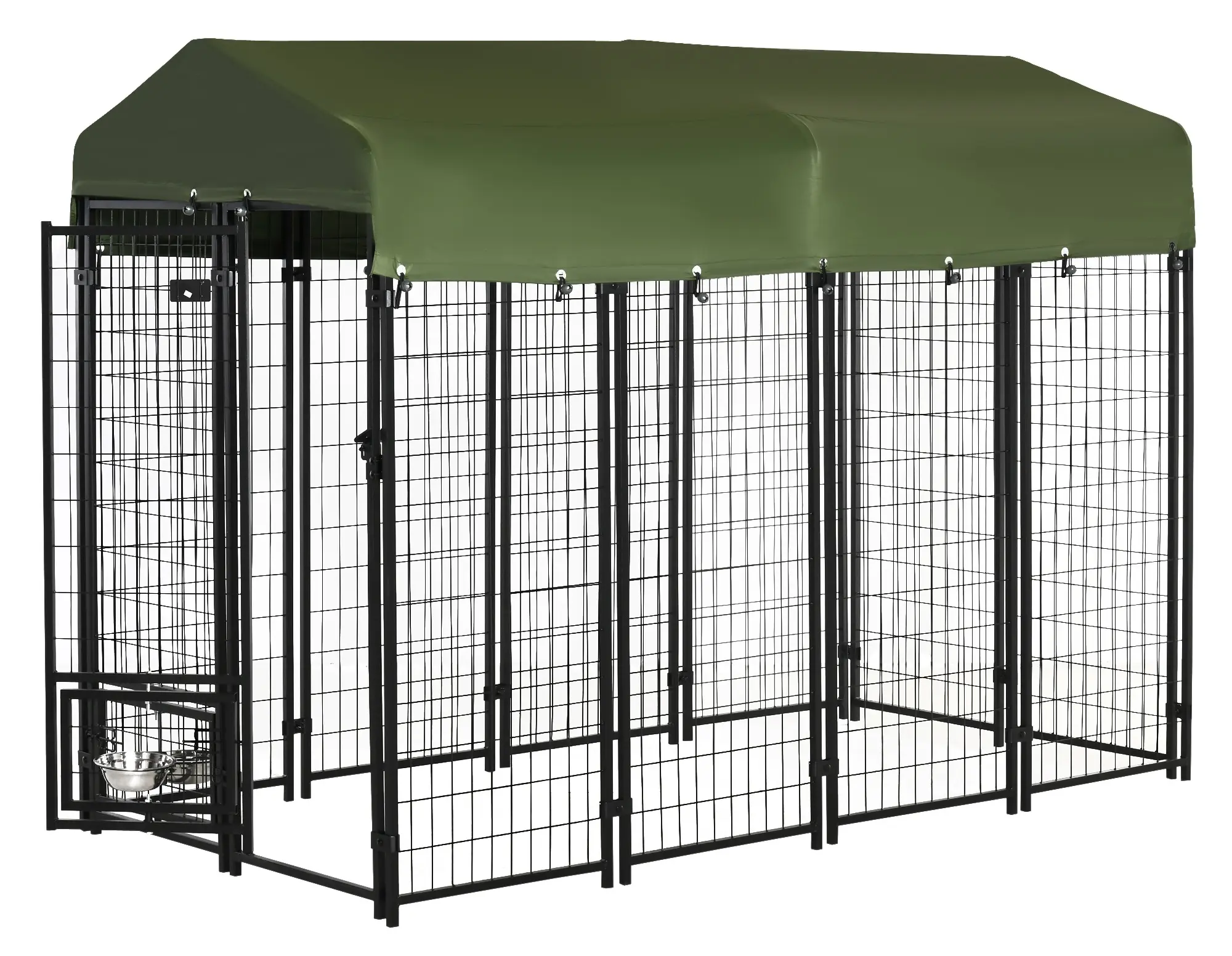 Voliera de exterior pentru caini PawHut D02-093GN (Green/Black) - 2