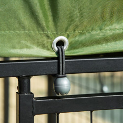 Voliera de exterior pentru caini PawHut D02-093GN (Green/Black) Thumb