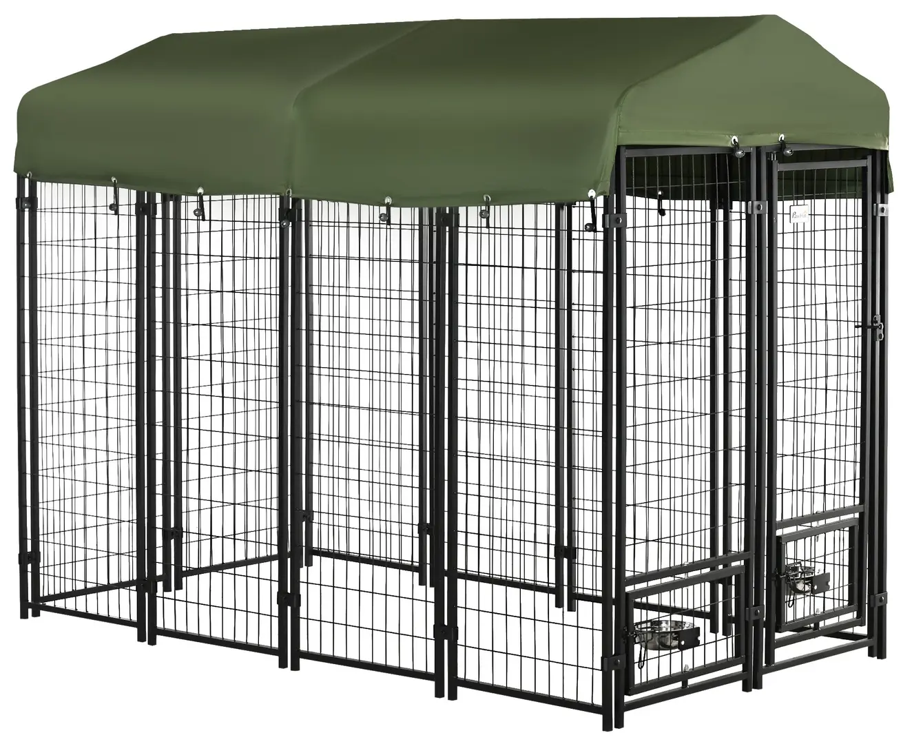 Voliera de exterior pentru caini PawHut D02-093GN (Green/Black)