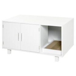 Casuta pentru litiera pisici PawHut D31-016WT (White) Thumb