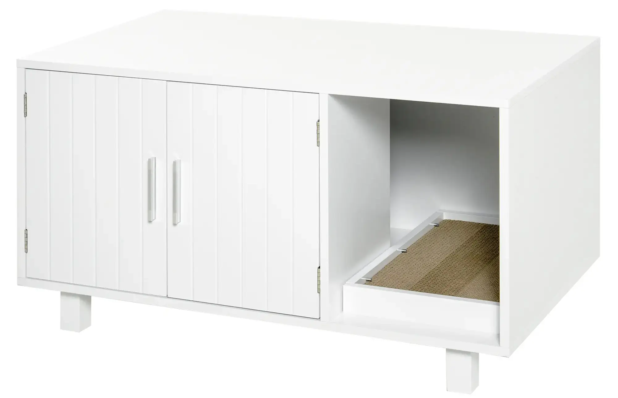 Casuta pentru litiera pisici PawHut D31-016WT (White) - 2