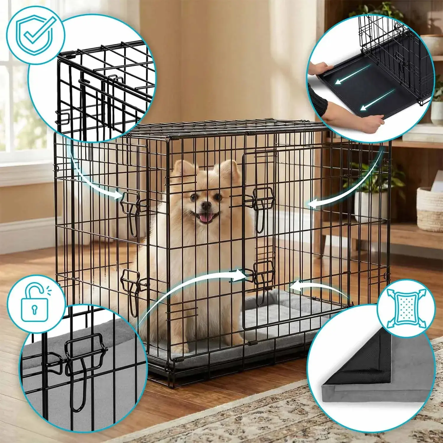 Cusca pentru caini Pethaus PH-200 (Grey/Black) - 6