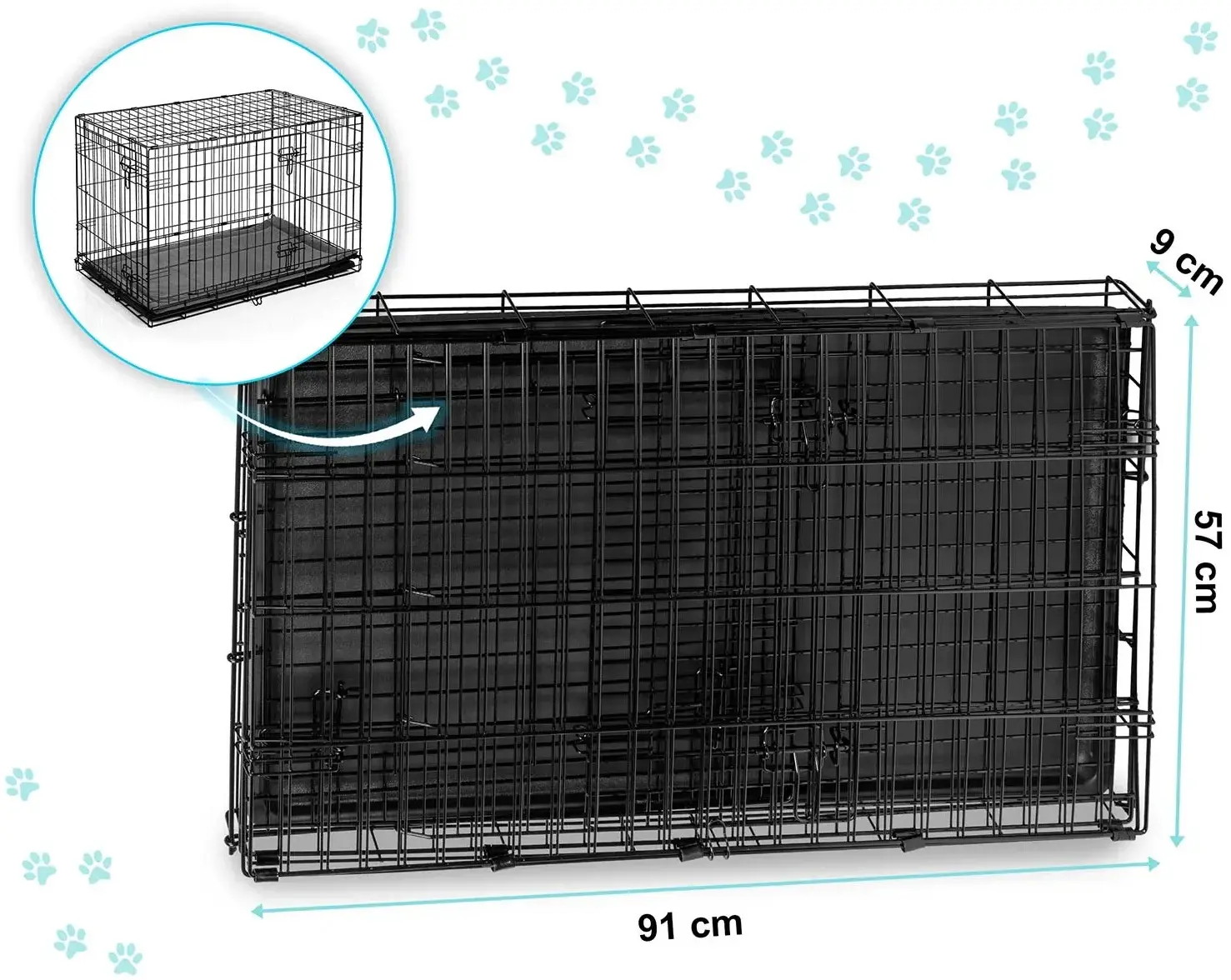 Cusca pentru caini Pethaus PH-201 (Black/Grey) - 4