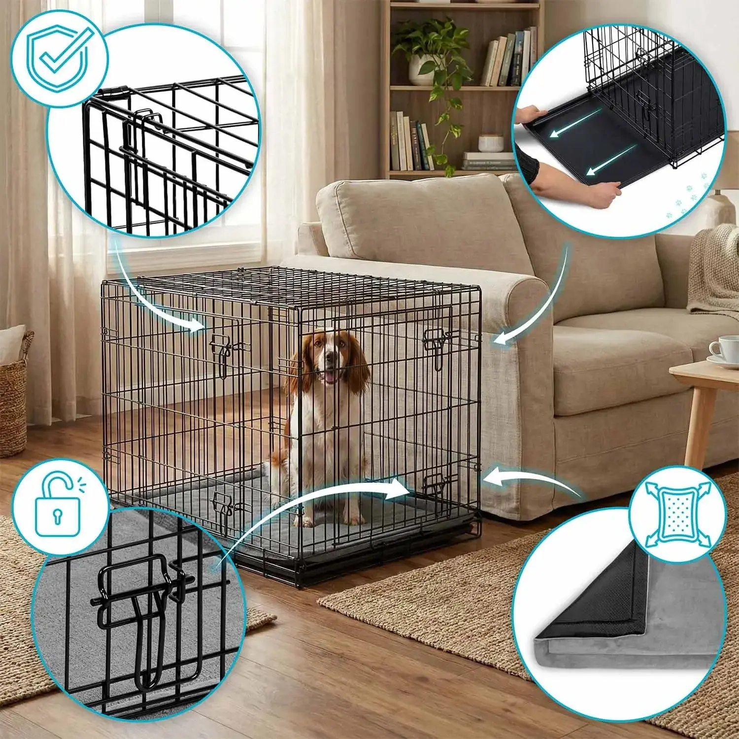 Cusca pentru caini Pethaus PH-201 (Black/Grey) - 10