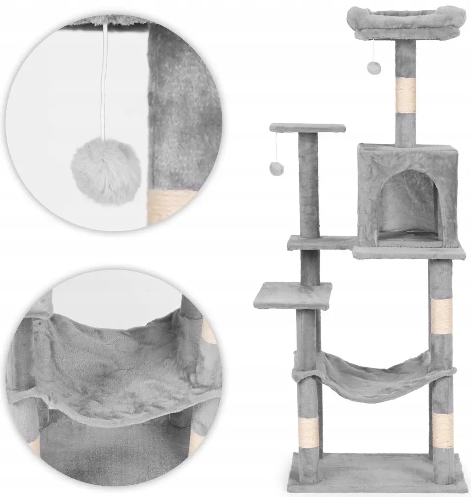 Ansamblu de joaca pentru pisici Petsi AIE-ATS39 (Grey) - 4
