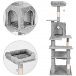 Ansamblu de joaca pentru pisici Petsi AIE-ATS39 (Grey) Thumb