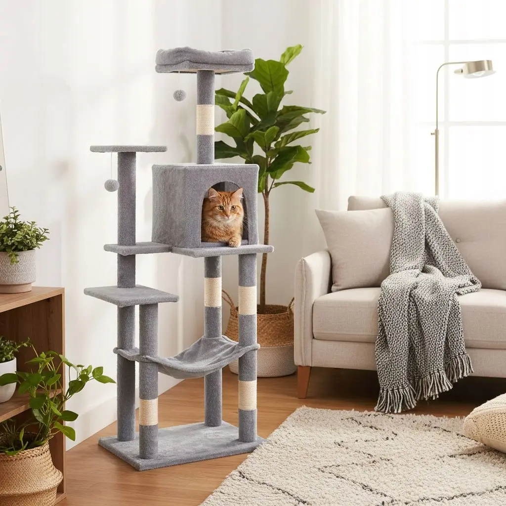 Ansamblu de joaca pentru pisici Petsi AIE-ATS39 (Grey) - 7