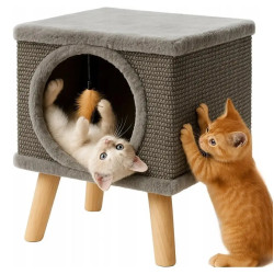 Домик для кошек Purlov 26215 (Grey) Thumb