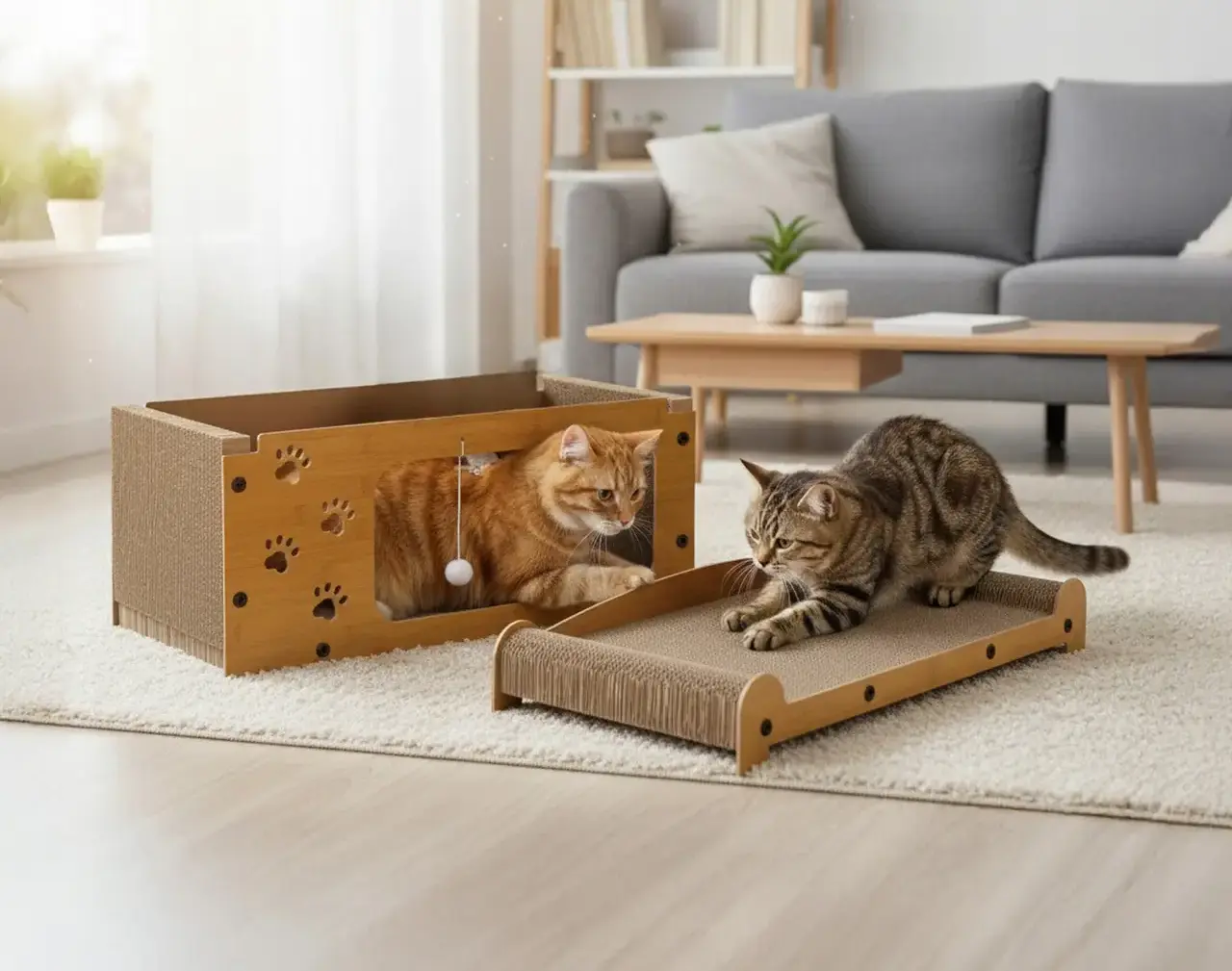 Casuta pentru pisici Purlov 27016 (Brown) - 5