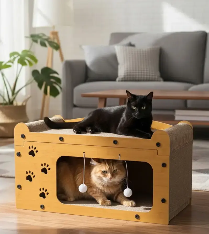 Casuta pentru pisici Purlov 27016 (Brown) - 4