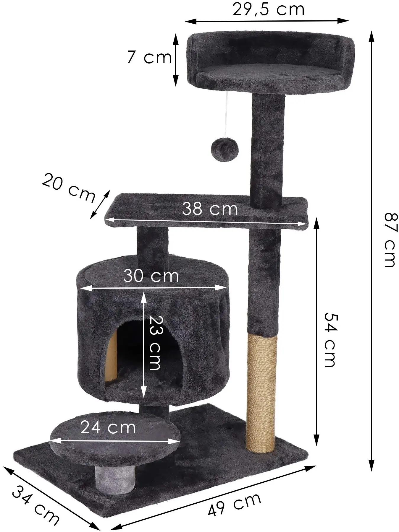 Игровой комплекс для кошек Springos PA1036 (Black) - 7