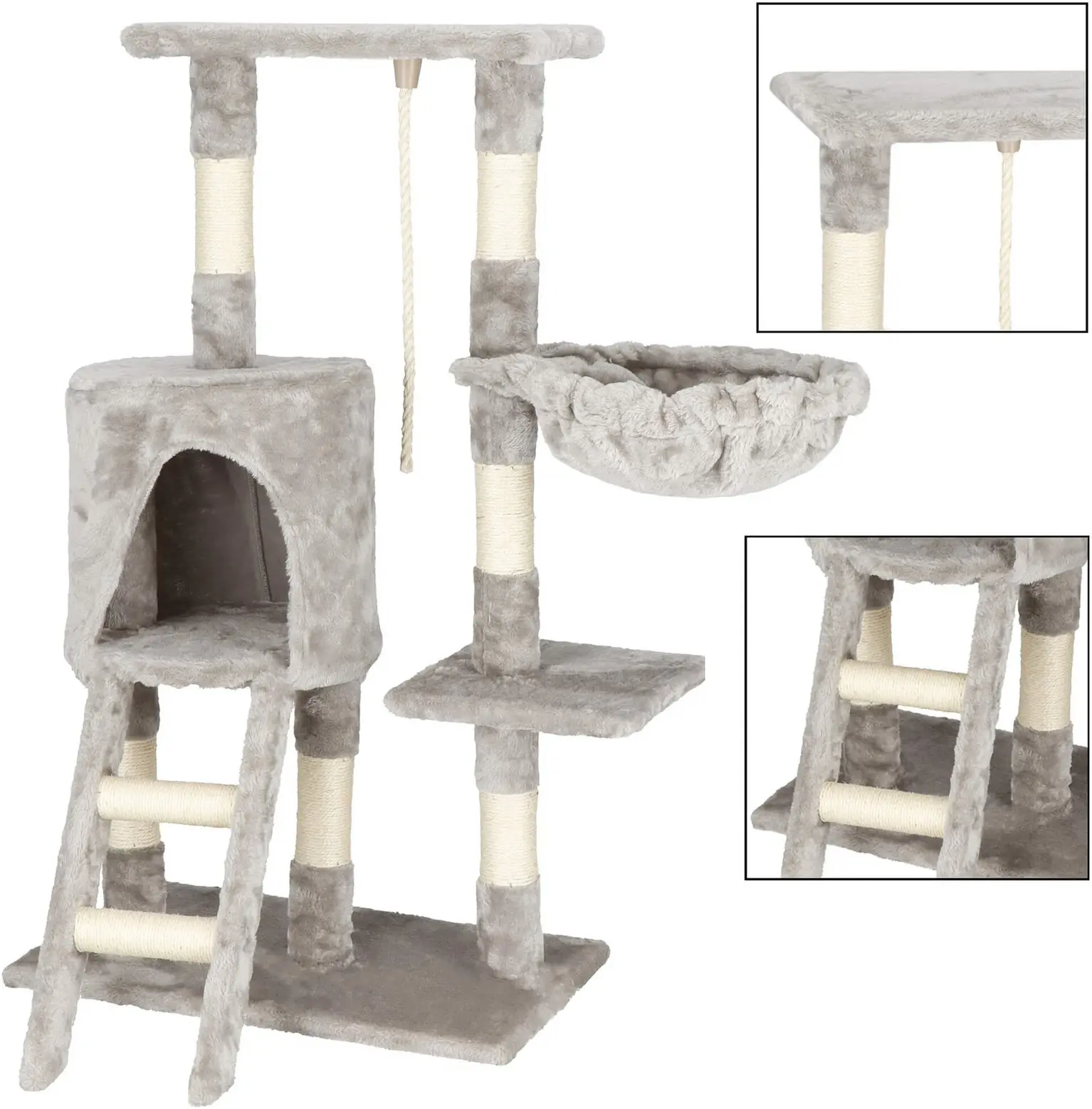 Игровой комплекс для кошек Springos PA1039 (Light Gray) - 2