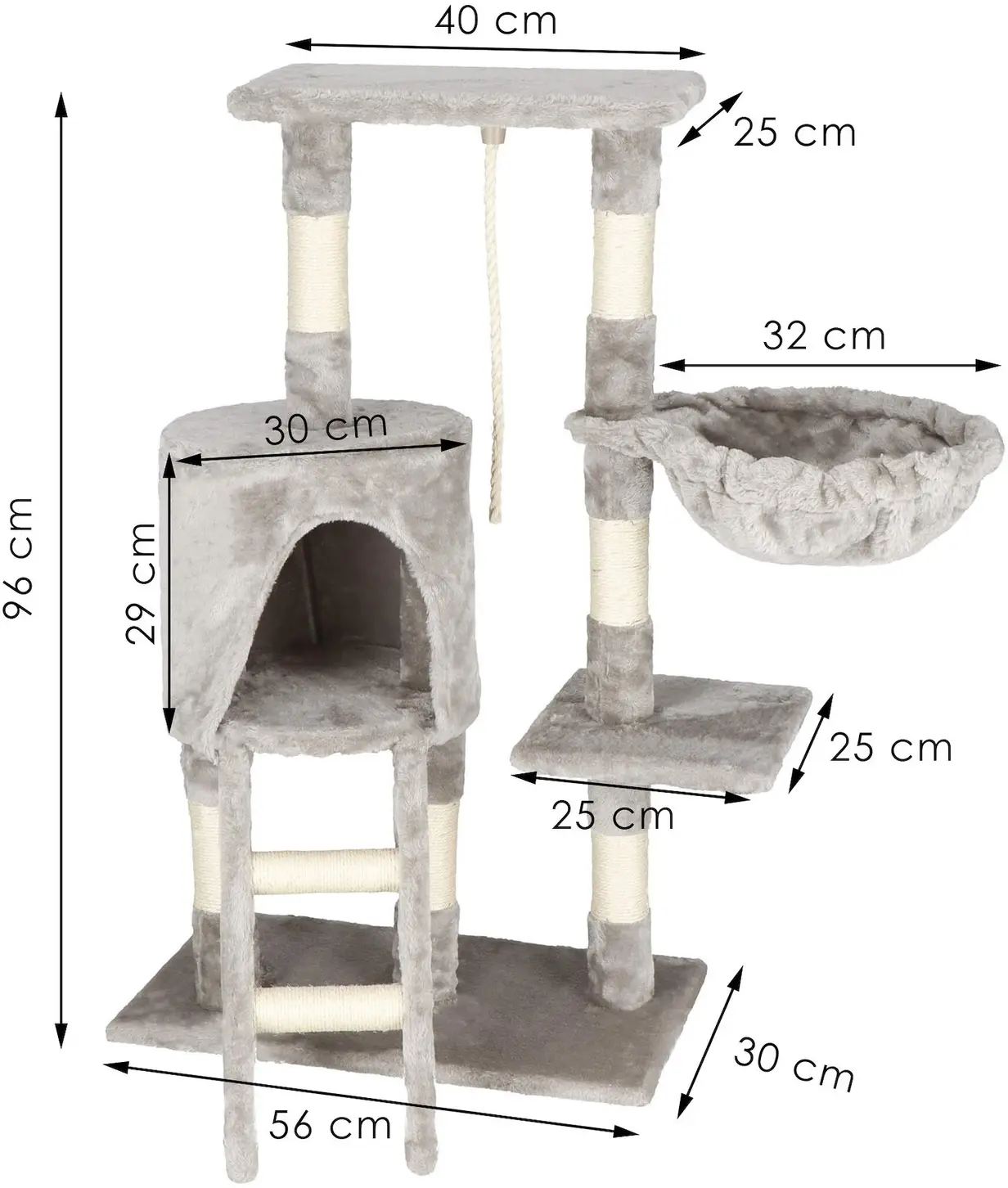 Игровой комплекс для кошек Springos PA1039 (Light Gray) - 8