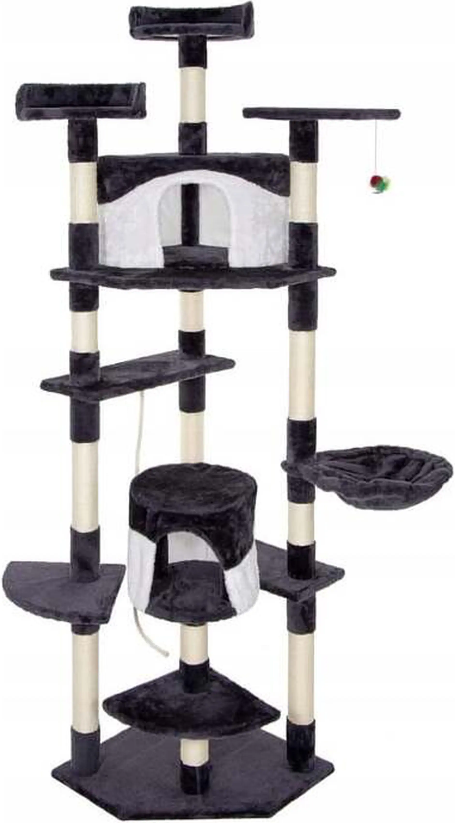 Игровой комплекс для кошек Springos PA1045 (Black/Beige) - 2